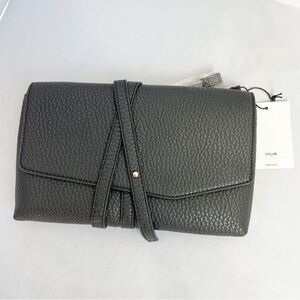 New Colab black leather crossbody purse